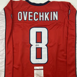 Autographed/Signed Alexander Alex Ovechkin Washington Red Hockey Jersey JSA COA