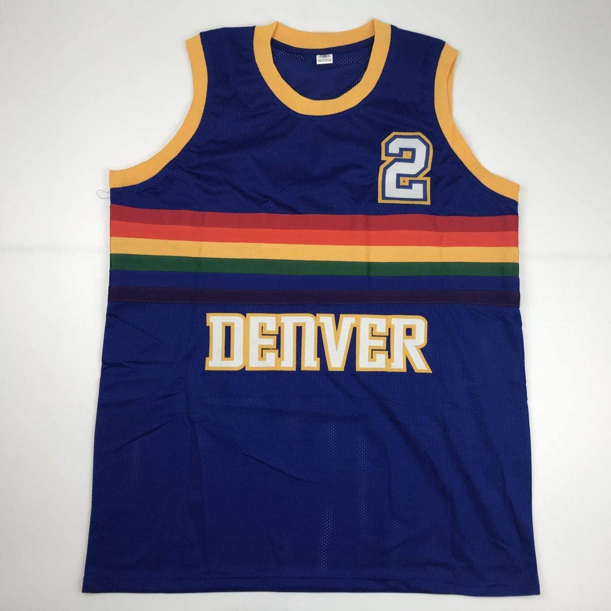 Camiseta de baloncesto azul Denver de Alex English autografiada y firmada con certificado de autenticidad de PSA y ADN