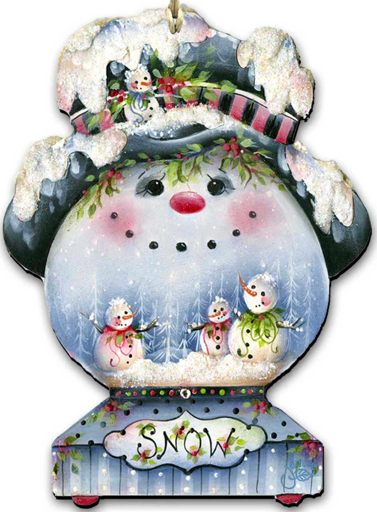 Joe Cool Snow Globe Door Decor by Jamie Mills-Price - Christmas Santa Snowman Decor - 8457506H