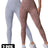 2 Pieces High Waist V Back Yoga Pants Tummy Control Running Workout Tight - Lootquake