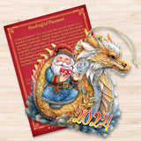 Adornos de madera de Papá Noel con dragón de G. Debrekht - Decoración navideña - 8611088-24