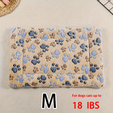 Manta rectangular para mascotas, resistente a la suciedad y para todas las estaciones - Cómoda cama con estampado de pata de perro y corazón (1 unidad)