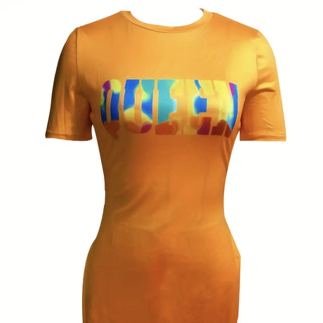 Women's Printed Round Neck Slit Fashion Top And Shorts Set - Lootquake