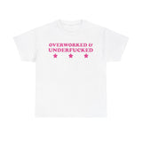 Overworked and underfucked Funny T-shirt Tshirt