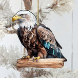 Bald Eagle Wooden Ornaments by G.Debrekht - Wildlife Holiday Decor - 8710101-2