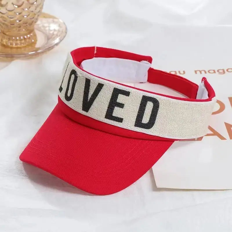 Sunlight Blocker For Summer Letter Without Top LOVED Korean - Lootquake
