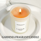 Bougie parfumée LASTAR Gardenia, 70 g – Arôme relaxant et lueur chaleureuse pour une ambiance chaleureuse, idéale pour la chambre et l'intérieur, pot en verre inclus