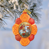 Saint George Sculpted Hand-Painted Christmas Ornament by G. DeBrekht - Nativity Holiday Decor - 610832