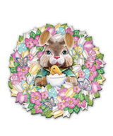 Bunny Holiday Door Wreath by G. DeBrekht - Easter Spring Decor - 8185301-2H