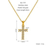 Ins Style Vintage Cross Zircon Necklace - Lootquake