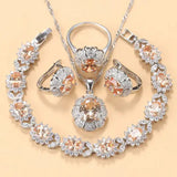 Earrings Necklace And Ring For Women 4 PCs Set - Lootquake