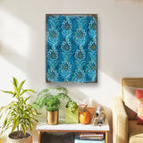 Blue Floral Rustic Wooden Wall Art by G. DeBrekht - Floral Ornamental Decor - 95016B