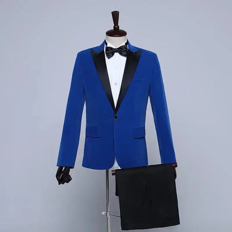 Men's Stage Performance Suit Velvet Jacket - Lootquake