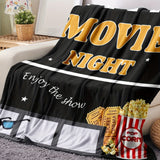 1 manta de franela suave y agradable para la piel para noches de cine. Manta de regalo multifuncional para esposas, esposos, hijas e hijos. Manta de sofá para siestas y abrazos acogedores.