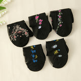 10-Pack Floral Glass Silk Women's Socks - Breathable, Durable & Luxurious, Perfect for Everyday Elegance