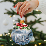 Arctic Frost Peak Polar Bear Wooden Ornaments by G.Debrekht - Wildlife Holiday Decor - 870020