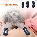 Lot de 4 chaussettes antidérapantes pour chien avec semelles antidérapantes - Chaussures de protection pour animaux de compagnie - Idéales pour les activités à la maison