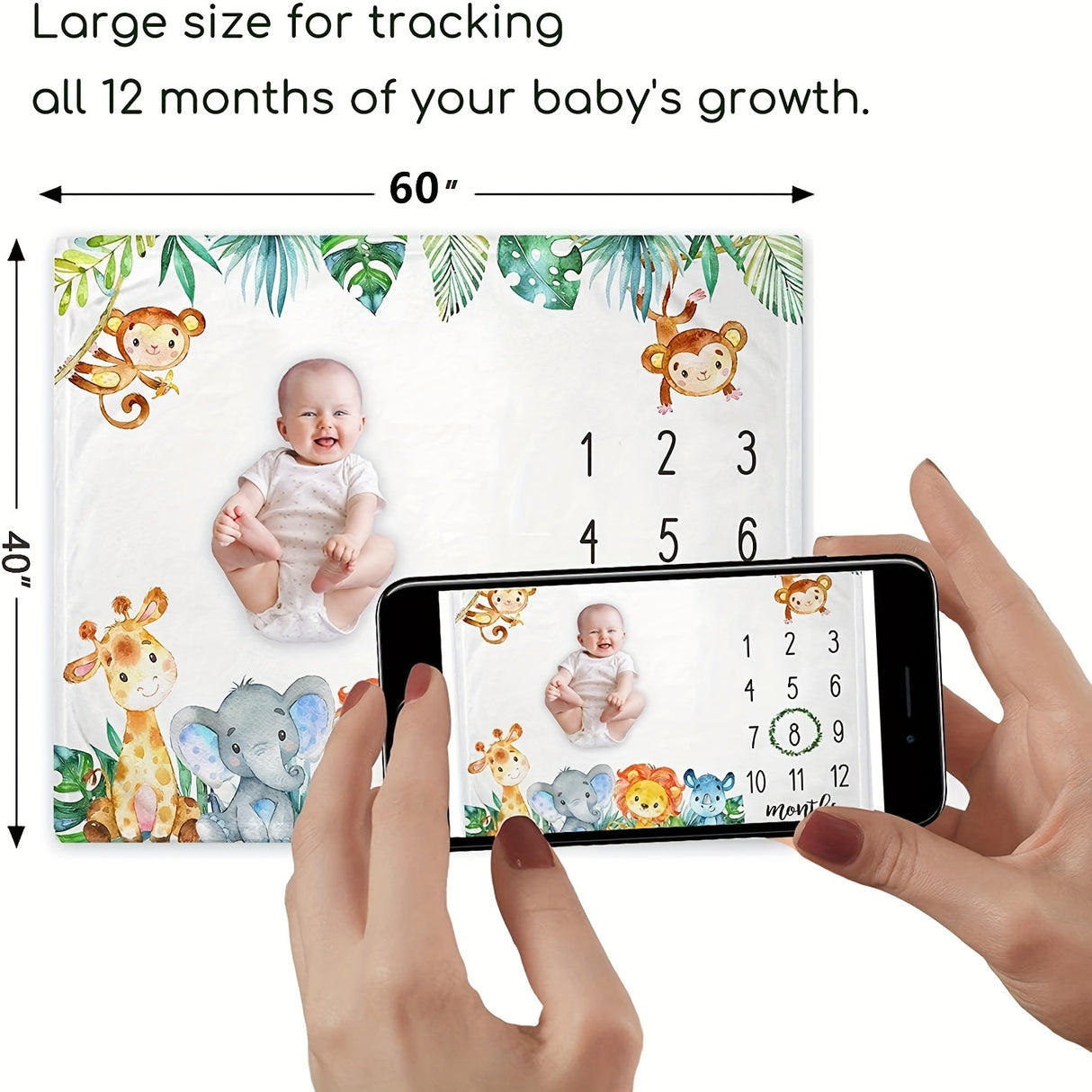 Couverture pour bébé pour Halloween et Noël : adorable cadre en feutre avec animaux et fleurs, cadeau idéal pour une fête prénatale.