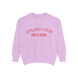 Customizable Unisex Garment-Dyed Sweatshirt, Personalized Gift, Cozy Streetwear, Casual Outfit, Unique Design Sweatshirt