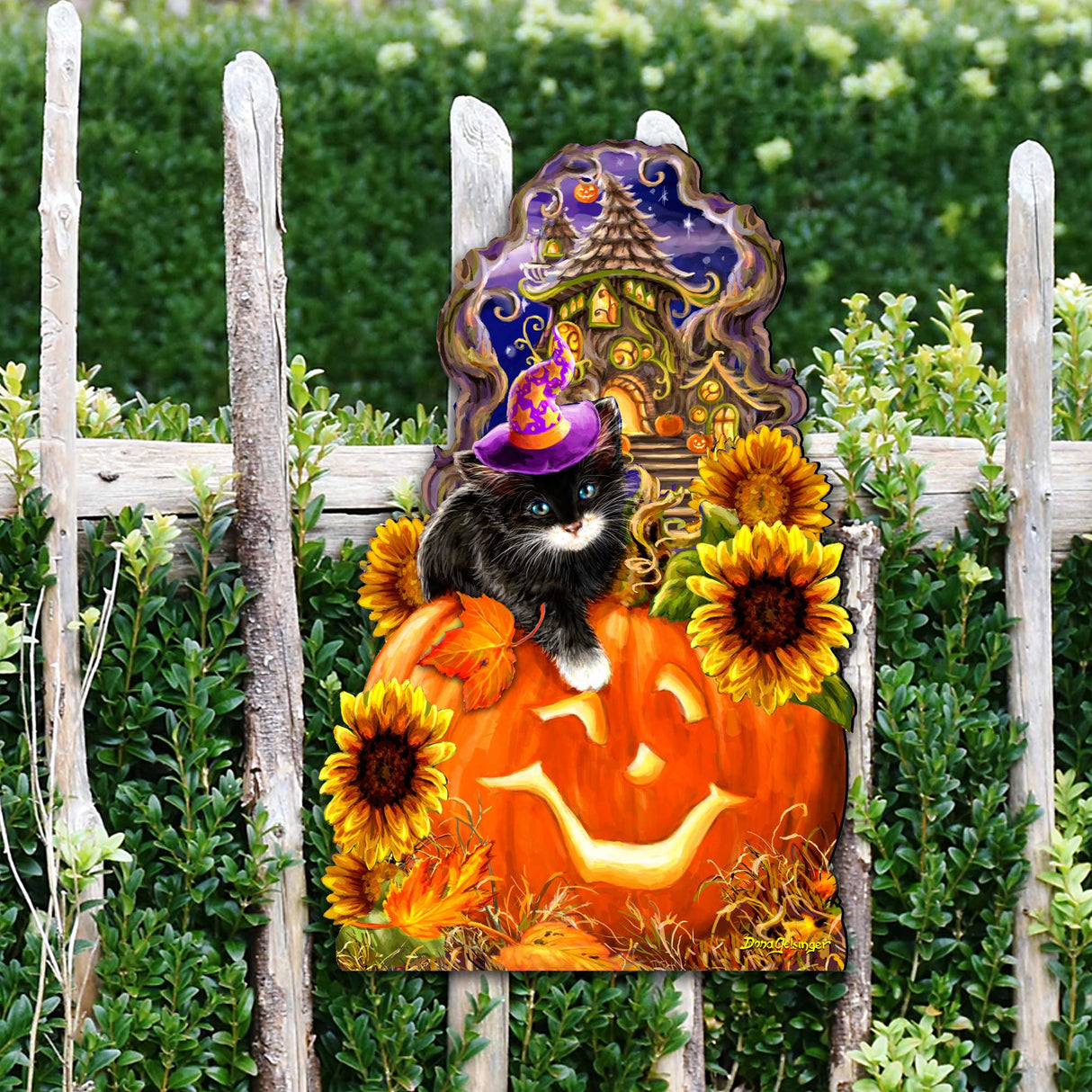 Decoración de Halloween con gatitos para la puerta por D. Gelsinger - Decoración de Halloween para Acción de Gracias - 8461066H-DG