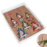 Christmas Gnomes Decorative Wooden Clip-on Ornaments Set of 6 by Jamie Mills-Price - Christmas Decor - 8090049C-MP-S6