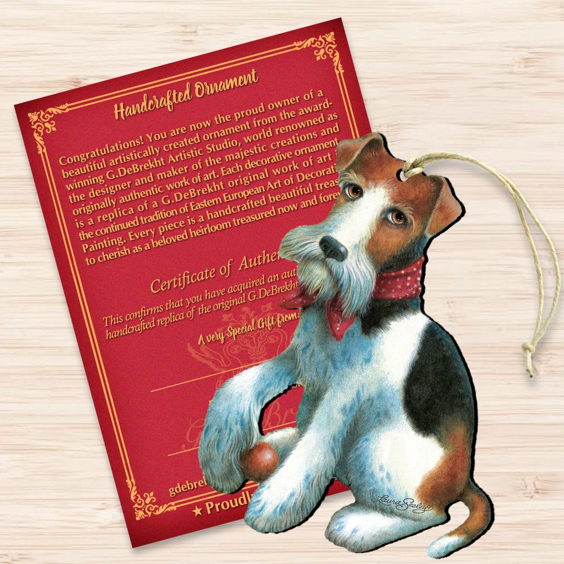 Beach Ball by The Bay Wooden Ornaments by Laura Seeley - Pets Dog and Cats Decor - 8511023-LS