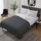 1pc Dark Grey Weighted Blanket for Adults - 10lbs, Breathable Microfiber with Glass Beads, All-Season Comfort for Sleep, Relaxation & Meditation, Soft & Heavy Throw for Better Sleep & Warmth Retention, Allseason Blanket | Con