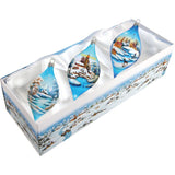 Classical Drops Glass Ornament Set of 3 by G. DeBrekht - Christmas Decor - 74121-B3