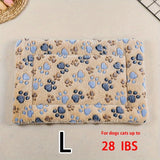 Manta rectangular para mascotas, resistente a la suciedad y para todas las estaciones - Cómoda cama con estampado de pata de perro y corazón (1 unidad)