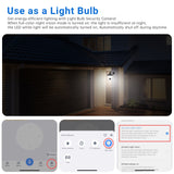 4MP Light Bulb Security Camera | 5G2.4G HD Camera | Wireless | 360-degree Night Vision, AI Body Detection, Two-way Calls, Continuous Recording