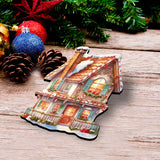 Dream Houses Decorative Wooden Clip-on Ornaments Set of 3 by G. Debrekht - Christmas Decor - 8091029C-S3
