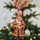 Adornos de madera con forma de osito de peluche de Papá Noel, de G. Debrekht - Decoración navideña de muñeco de nieve de Papá Noel - 8691415