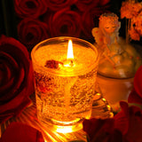 Bougie parfumée à la gelée de rose pour aromathérapie, ambiance romantique - Idéale pour les anniversaires, la Saint-Valentin, les anniversaires de mariage, Thanksgiving, Noël - 1 pièce, cire de soja dans un pot en verre