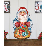 Gift Bag Santa Door Decor Door Decor by G. DeBrekht - Christmas Santa Snowman Decor - 8117901H