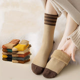 5/10 pares de calcetines a rayas, calcetines de tubo medio cómodos y cálidos, medias y calcetas para mujer