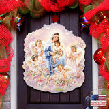 Corona de ángel "Regalo de amor", decoración para puerta de D. Gelsinger - Decoración navideña - 8461031H-0108