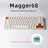 Magnetic White Porcelain Jade 68 Key Aluminum Tuo Keyboard - Lootquake