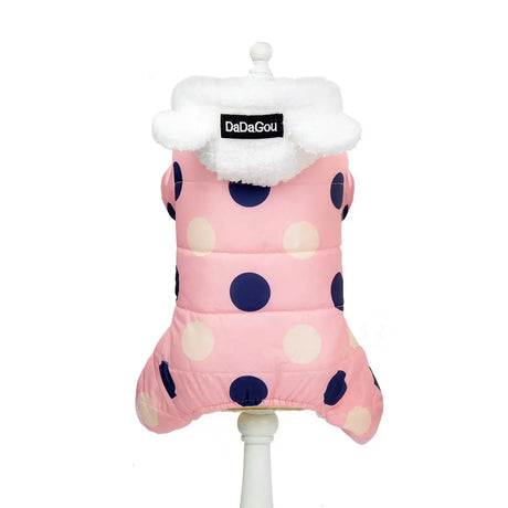 Warm big polka dot four-leg cotton coat - Lootquake