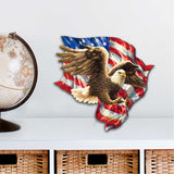 Decoración navideña para puerta con águila americana de D. Gelsinger - Decoración navideña americana - 8461052H-1432