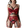 Women's Bundled Three Point Garter Lingerie Set - Lootquake