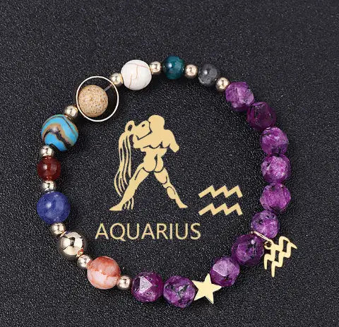 Natural Stone Hemp Stone Cut Surface Eight Planets Personalized Fashionable All-match - Lootquake