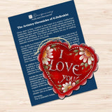 Juego de 3 adornos de madera "Corazones de Amor" de G. Debrekht - Decoración Familiar - 8091054-S3