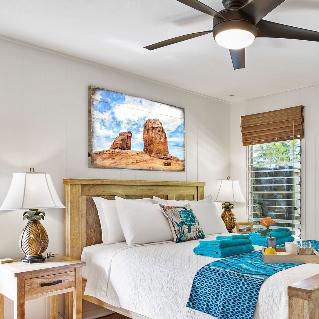 Arte mural de madera con paisaje de los cañones de Hogge de Nature Wonders - Decoración de vida silvestre - 95276B