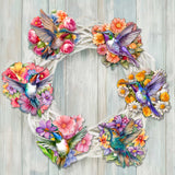 Juego de 6 adornos decorativos de madera con forma de colibríes, de G. Debrekht - Decoración de Pascua y primavera - 8090140C-S6