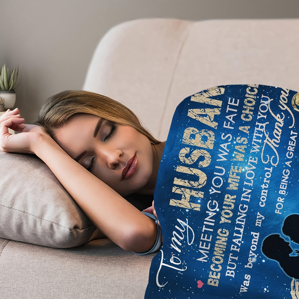 1pc, Blanket For The Husband Of The Wife, A Birthday Gift For The Man, A Blanket Gift For The Husband Birthday Gift Ideas, The Best Christmas Valentine Wedding For Him, Warm Cozy Soft Blanket For Couch Bed Sofa Office Camping