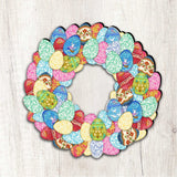 Easter Eggs Holiday Door Wreath by G. DeBrekht - Easter Spring Decor - 8185310H