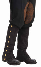 Costume Steampunk Spats Black