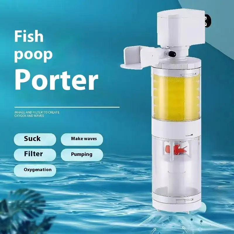 Fish Tank Built-in Filter Three-in-one Suction Wall-hung Urinal Fish Toilet - Lootquake