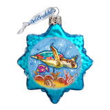 Adorno de vidrio de mercurio con forma de tortuga de G. DeBrekht - Decoración navideña costera - 775479