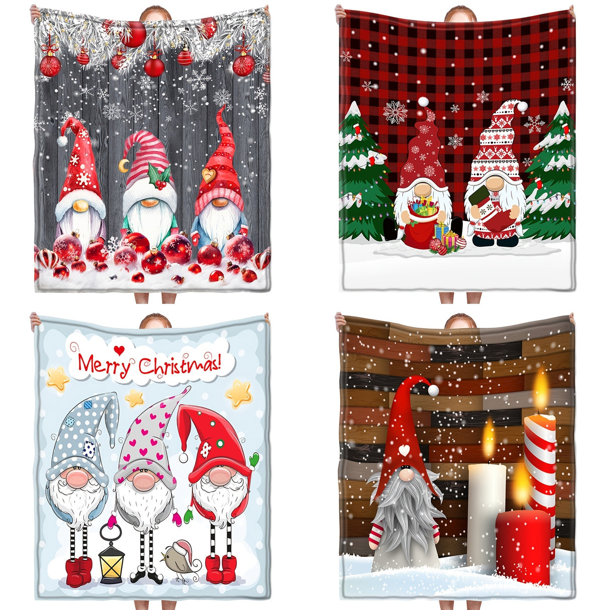 1 manta navideña, manta decorativa para fiestas navideñas, manta de cama para regalo de Año Nuevo, regalo de Navidad para sofá cama, oficina, camping.